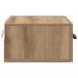 Preview: Nachttisch Eiche handwerklich 35 x 35 x 20 cm Holzwerkstoff