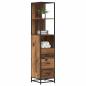 Preview: Badezimmer Schrank mit Schubladen Altholz 35 x 37,5 x 166 cm