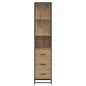 Preview: Badezimmer Schrank Eiche handwerklich 35 x 37,5 x 166 cm