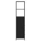 Preview: Badezimmer Schrank mit Regal Schwarze Eiche 35 x 37,5 x 166 cm