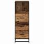Preview: Badezimmer Schrank Altholz 35 x 37,5 x 100 cm Holzwerkstoff