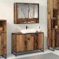 Preview: ARDEBO.de - Badezimmer Waschbecken Schrank mit Tür Altholz 90 x 33 x 60 cm