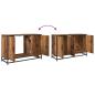 Preview: Badezimmer Waschbecken Schrank mit Tür Altholz 90 x 33 x 60 cm