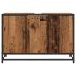 Preview: Badezimmer Waschbecken Schrank mit Tür Altholz 90 x 33 x 60 cm