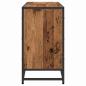 Preview: Badezimmer Waschbecken Schrank mit Tür Altholz 90 x 33 x 60 cm