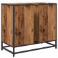 Preview: Badezimmer Waschbecken Schrank mit Tür Altholz 65 x 33 x 60 cm