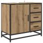 Preview: Badezimmer Waschbecken Schrank mit Regal Eiche handwerklich