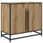 Preview: Badezimmer Waschbecken Schrank mit Regal Eiche handwerklich