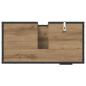 Preview: Badezimmer Waschbecken Schrank mit Regal Eiche handwerklich