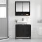 Preview: Badezimmer Waschbecken Schrank Schwarze Eiche 65 x 33 x 60 cm