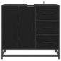 Preview: Badezimmer Waschbecken Schrank Schwarze Eiche 65 x 33 x 60 cm