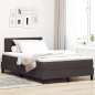 Preview: Boxspringbett mit Matratze Dunkelbraun 120 x 200 cm Stoff
