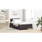Preview: Boxspringbett mit Matratze Dunkelbraun 120 x 200 cm Stoff