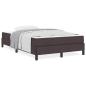 Preview: Boxspringbett mit Matratze Dunkelbraun 120 x 200 cm Stoff
