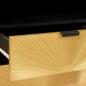 Preview: Nachttisch Schwarz und Gold 50 x 33 x 60 cm massives Mangoholz