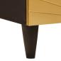Preview: Nachttisch Schwarz und Gold 50 x 33 x 60 cm massives Mangoholz