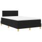 Preview: Boxspringbett mit Matratze Schwarz 120 x 190 cm Stoff