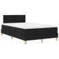 Preview: Boxspringbett mit Matratze Schwarz 120 x 190 cm Stoff