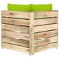 Preview: Modulares Ecksofa mit Kissen Grün Imprägniertes Holz