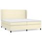 Preview: Boxspringbett mit Matratze Creme 200x200 cm Kunstleder