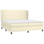 Preview: Boxspringbett mit Matratze Creme 200x200 cm Kunstleder