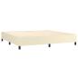 Preview: Boxspringbett mit Matratze & LED Creme 200x200 cm Kunstleder