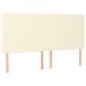 Preview: Boxspringbett mit Matratze Creme 200x200 cm Kunstleder