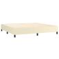 Preview: Boxspringbett mit Matratze & LED Creme 200x200 cm Kunstleder