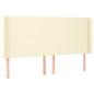 Preview: Boxspringbett mit Matratze & LED Creme 200x200 cm Kunstleder