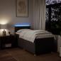 Preview: Boxspringbett mit Matratze Dunkelbraun 90x190 cm Stoff