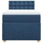 Preview: Boxspringbett mit Matratze Blau 100x200 cm Stoff