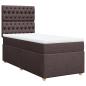 Preview: Boxspringbett mit Matratze Dunkelbraun 90x190 cm Stoff