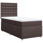 Preview: ARDEBO.de - Boxspringbett mit Matratze Dunkelbraun 90x190 cm Stoff