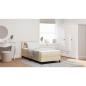 Preview: Boxspringbett mit Matratze mit Matratze Creme 90 x 190 cm Stoff