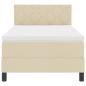 Preview: Boxspringbett mit Matratze mit Matratze Creme 90 x 190 cm Stoff