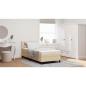 Preview: Boxspringbett mit Matratze mit Matratze Creme 90 x 190 cm Stoff