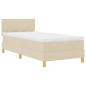 Preview: Boxspringbett mit Matratze mit Matratze Creme 90 x 190 cm Stoff