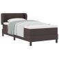 Preview: Boxspringbett mit Matratze Dunkelbraun 90 x 190 cm Stoff