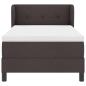 Preview: Boxspringbett mit Matratze Dunkelbraun 90 x 190 cm Stoff