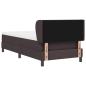 Preview: Boxspringbett mit Matratze Dunkelbraun 90 x 190 cm Stoff