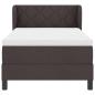 Preview: Boxspringbett mit Matratze Dunkelbraun 90 x 190 cm Stoff