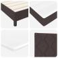 Preview: Boxspringbett mit Matratze Dunkelbraun 90 x 190 cm Stoff