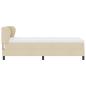 Preview: Boxspringbett mit Matratze mit Matratze Creme 90 x 190 cm Stoff
