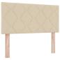 Preview: Boxspringbett mit Matratze mit Matratze Creme 90 x 190 cm Stoff