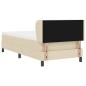 Preview: Boxspringbett mit Matratze mit Matratze Creme 90 x 190 cm Stoff