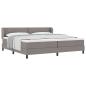 Preview: Boxspringbett mit Matratze Taupe 200 x 200 cm Stoff