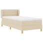 Preview: Boxspringbett mit Matratze Creme 90x200 cm Stoff Creme