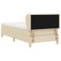 Preview: Boxspringbett mit Matratze Creme 90x200 cm Stoff Creme