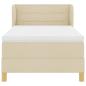 Preview: Boxspringbett mit Matratze Creme 90x200 cm Stoff Creme