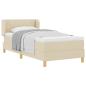 Preview: Boxspringbett mit Matratze Creme 90x200 cm Stoff Creme